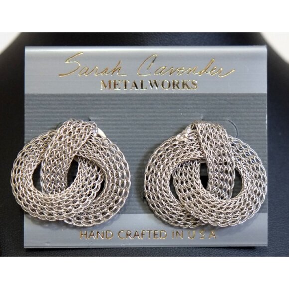 NEW Sarah Cavender Metalworks silver necklace and earrings set - Picture 3 of 6